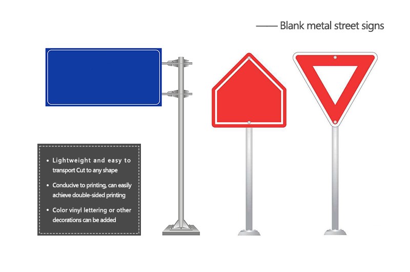 Aluminum metal street sign blanks